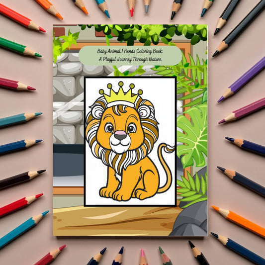 Baby Animal Friends Coloring Book: A Playful Journey Through Nature, Baby Animal Coloring, Animal Friends Book, Cute Animal Book Pages