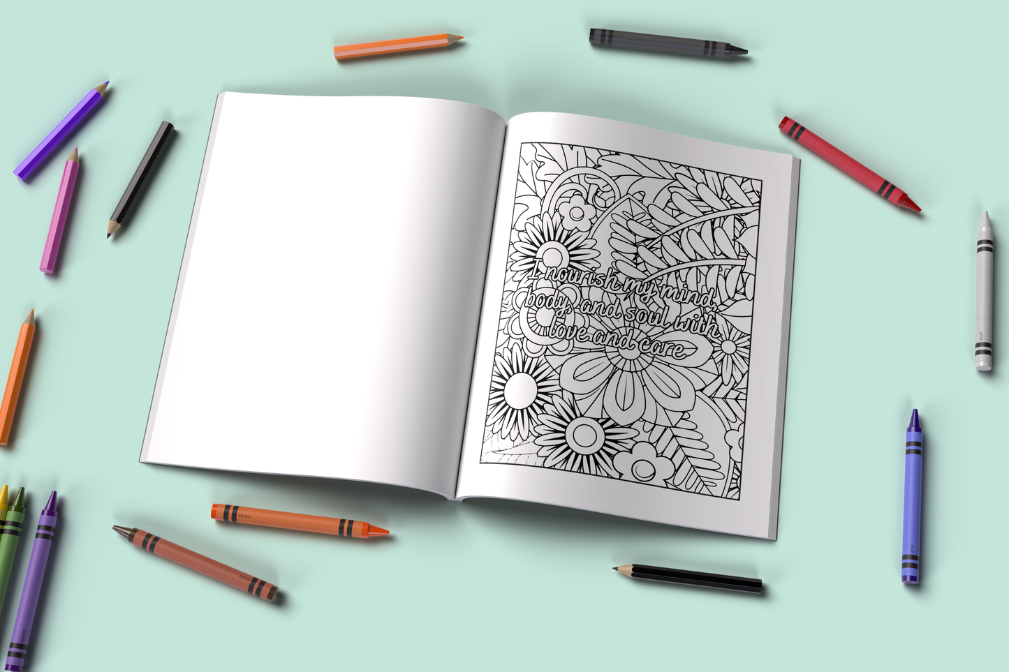 Blooms of Serenity: Flower Coloring Book, Beautiful Floral Designs, Nature Coloring Pages, Family Bonding Activity, Gift for All Ages