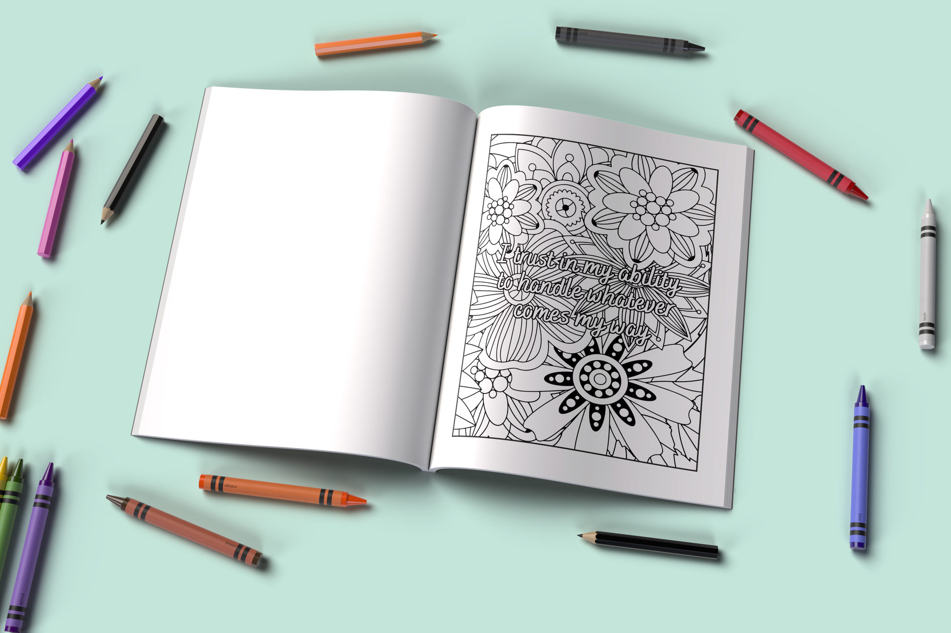 Blooms of Serenity: Flower Coloring Book, Beautiful Floral Designs, Nature Coloring Pages, Family Bonding Activity, Gift for All Ages