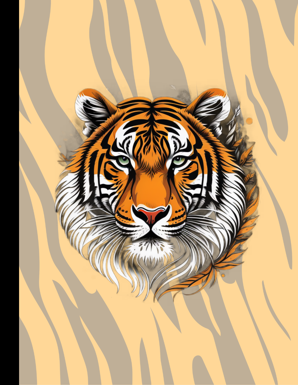 Bold Resilience: Tiger-Themed Composition Notebook