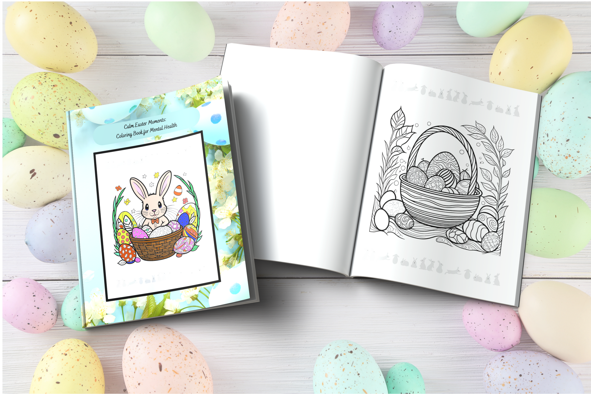 Calm Easter Moments: Coloring Book for Mental Health