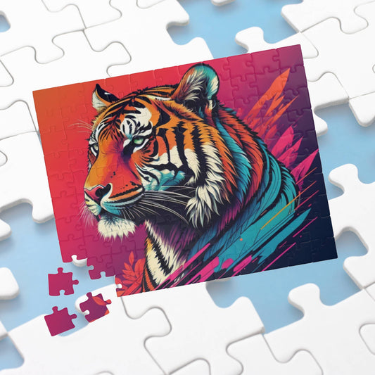 Calm in the Tiger's Stripes: Inspiring Tiger-themed Puzzle for Strength, Resilience, and Empowerment