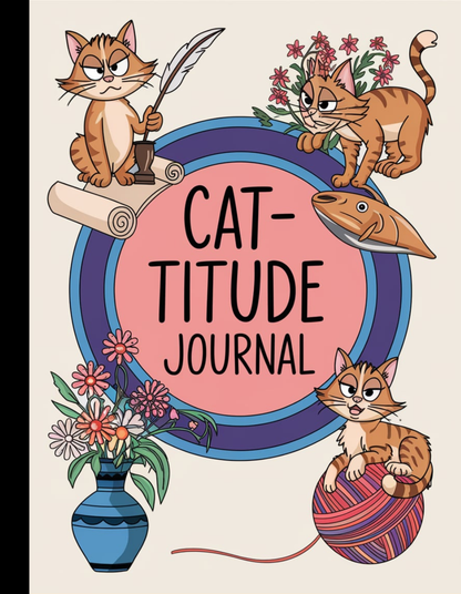 Cat-titude Journal Composition Notebook for Journaling, Therapy, Self-Care, Anxiety, Mindfulness, Affirmations & Wellness Writing