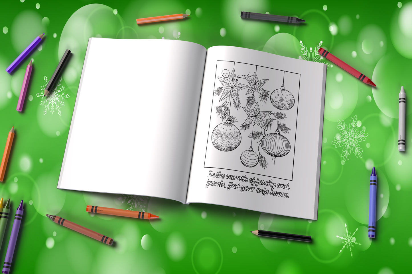 Cheerful Colors of Christmas: Christmas Coloring Book with 25 Christmas-Themed Affirmations