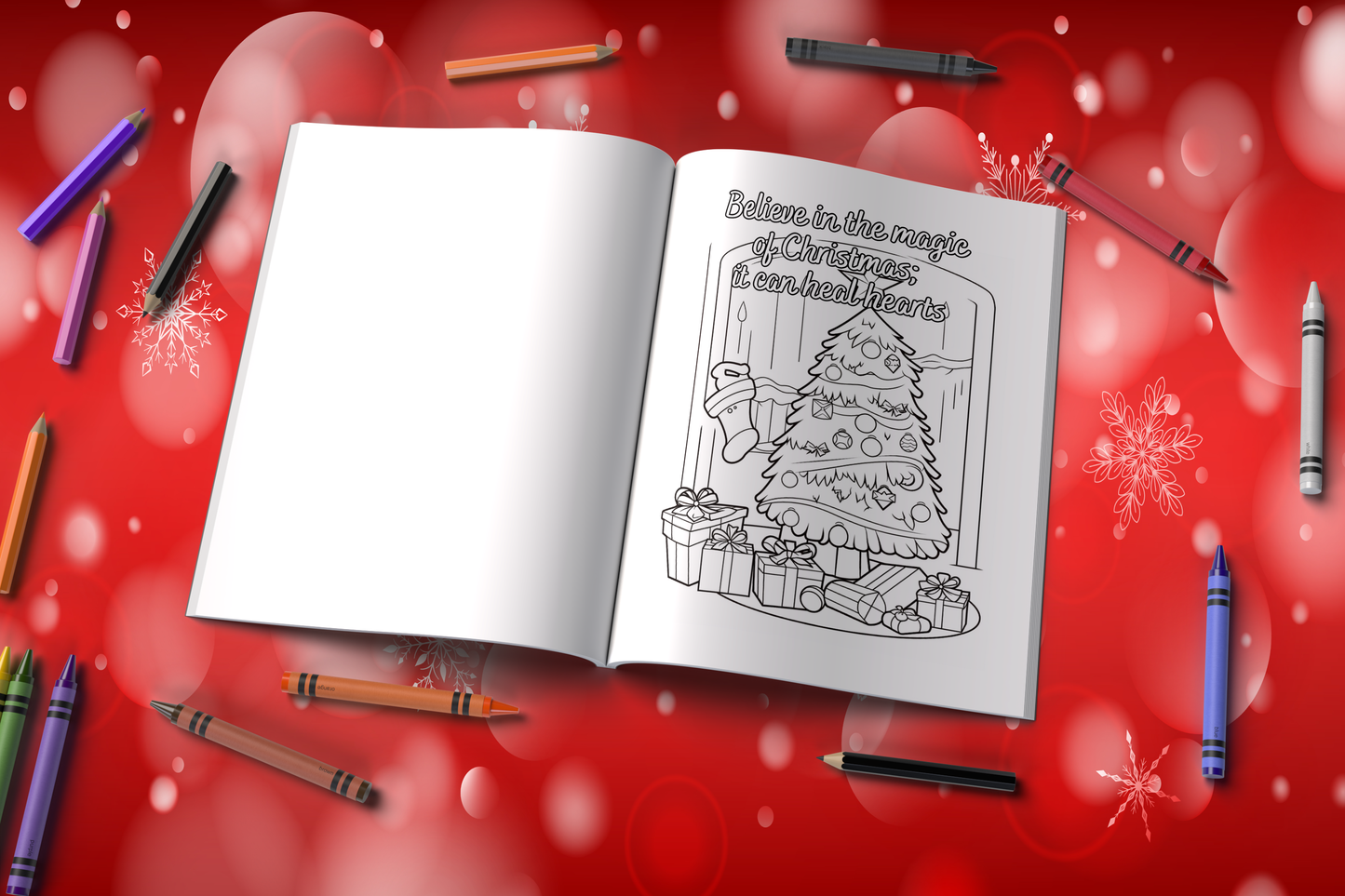 Christmas Joy:  Christmas Coloring Book with 25 Christmas-Themed Affirmations