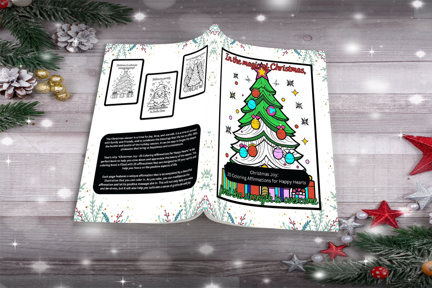 Christmas Joy:  Christmas Coloring Book with 25 Christmas-Themed Affirmations