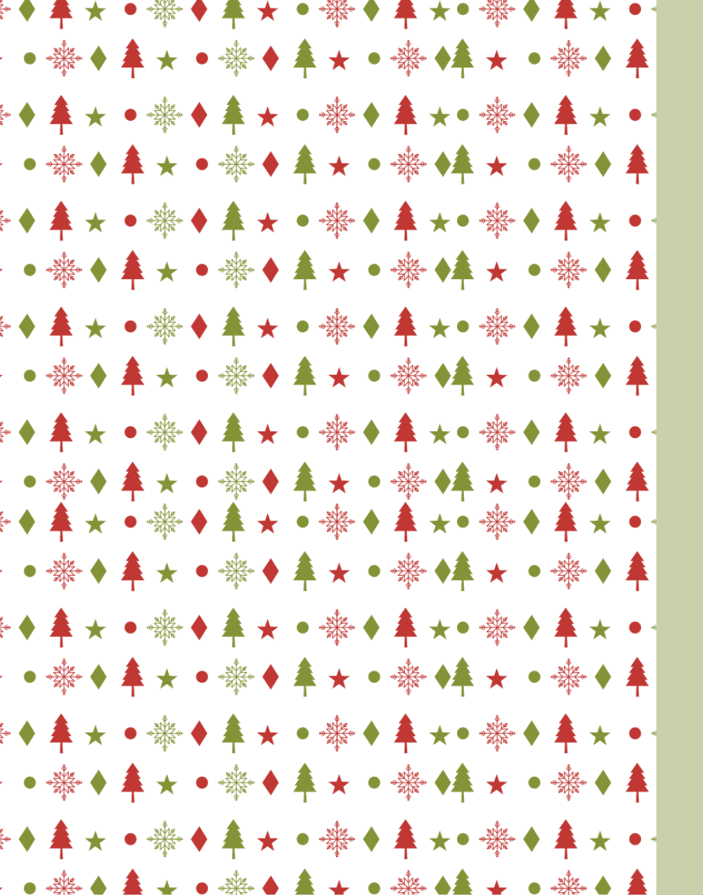 Christmas Composition Notebook (C8) - Ruled Lines In Standard Blue, Green, or Red