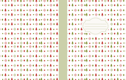 Christmas Composition Notebook (C8) - Ruled Lines In Standard Blue, Green, or Red