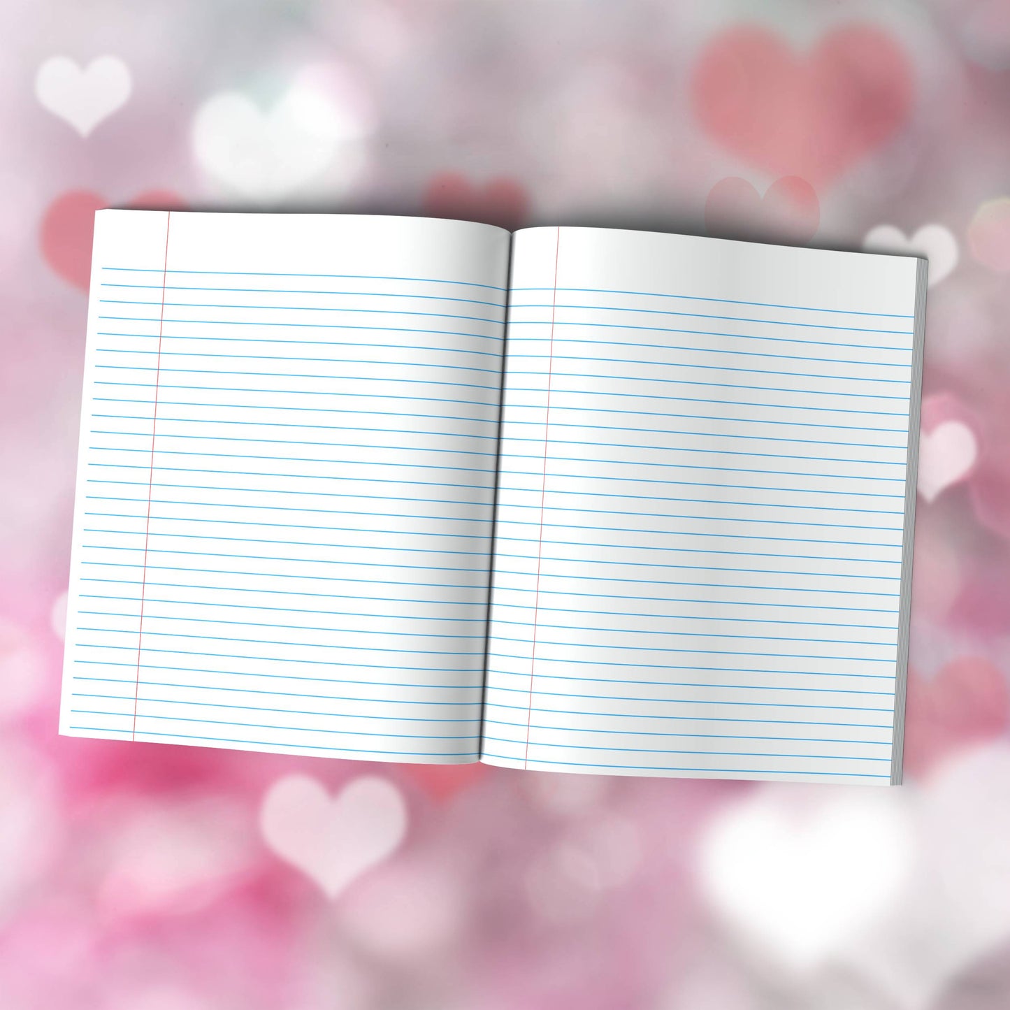 Write Your Love Story Starting With You Composition Notebook - 100 Pages, Wide-Ruled, 6 Line Color Options for Journaling & Mental Well-Being