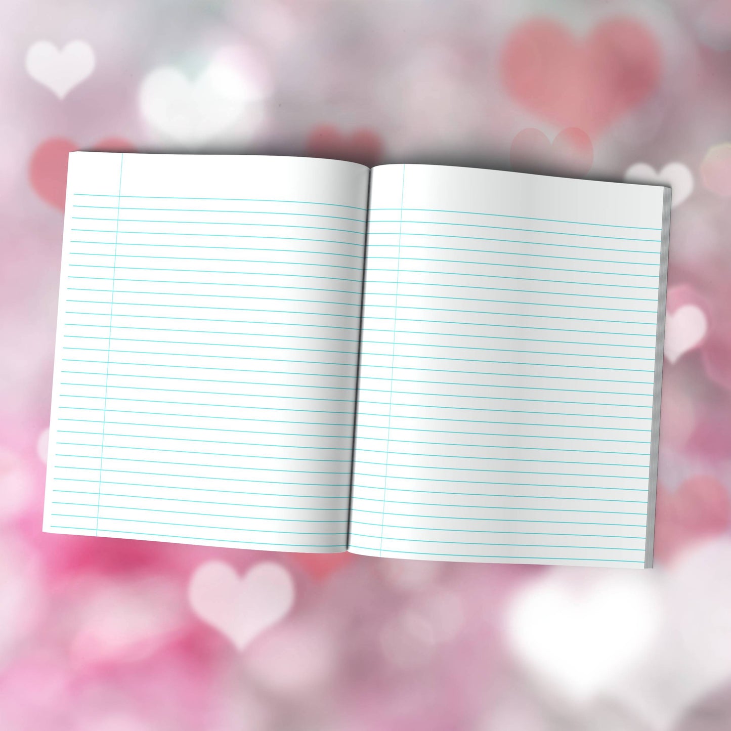 Write Your Love Story Starting With You Composition Notebook - 100 Pages, Wide-Ruled, 6 Line Color Options for Journaling & Mental Well-Being