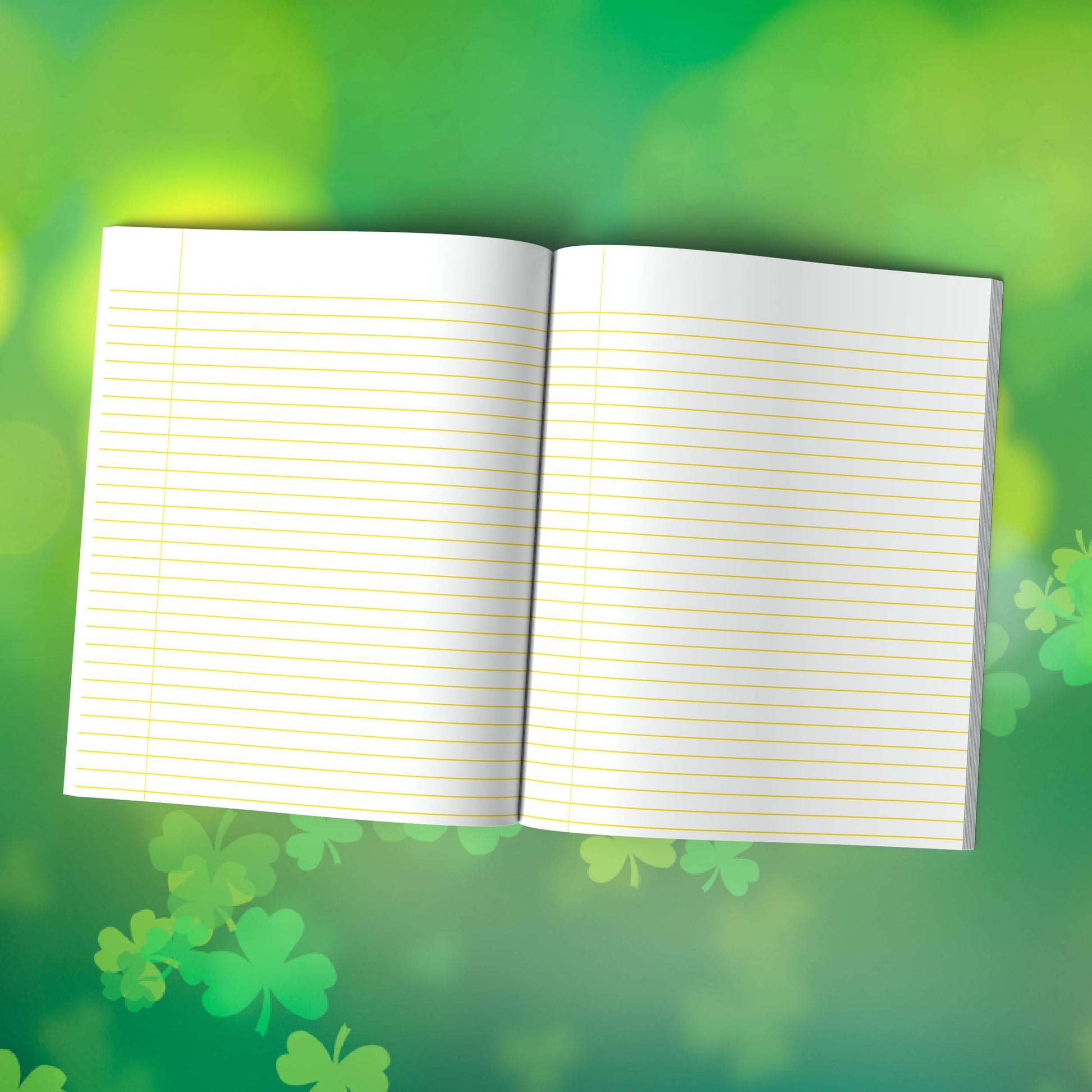 Don't Just Chase Gold, Find Peace Premium St. Patrick's Day Composition Notebook Journal with Wide-Ruled Lines