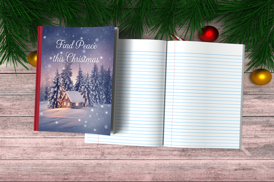 Find Peace This Christmas - Christmas Composition Notebook