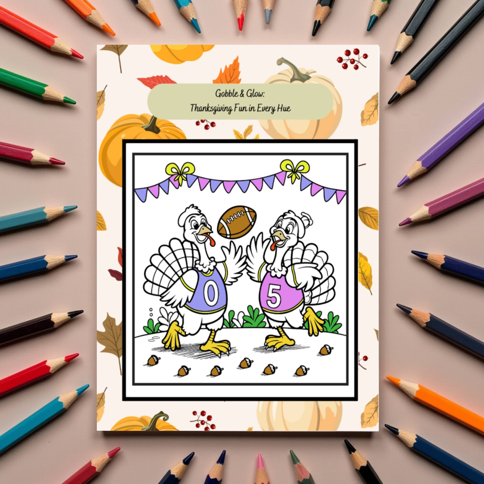 Gobble & Glow Thanksgiving Affirmations Coloring Book: Mindfulness, and Relaxation, Fall-Themed Family Activity and Holiday Gift