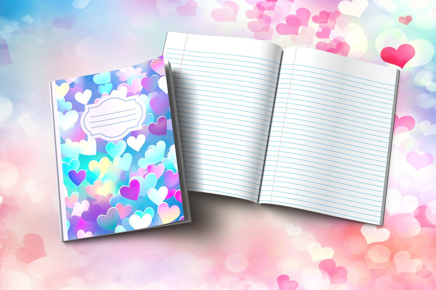 Heart-themed Composition Notebook (H5)