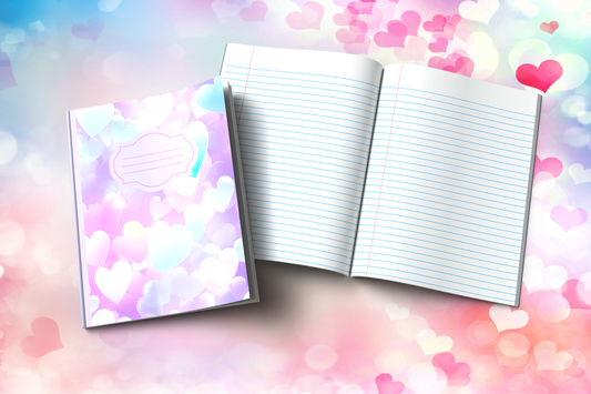 Heart-themed Composition Notebook (H6)