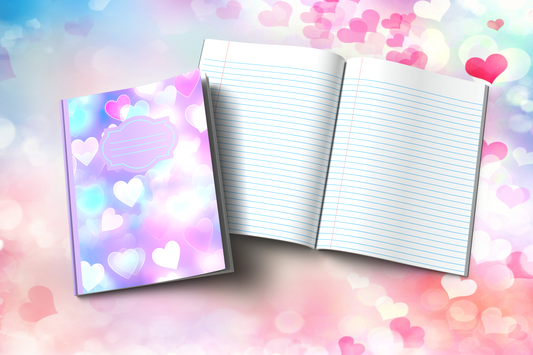 Heart-themed Composition Notebook (H7)