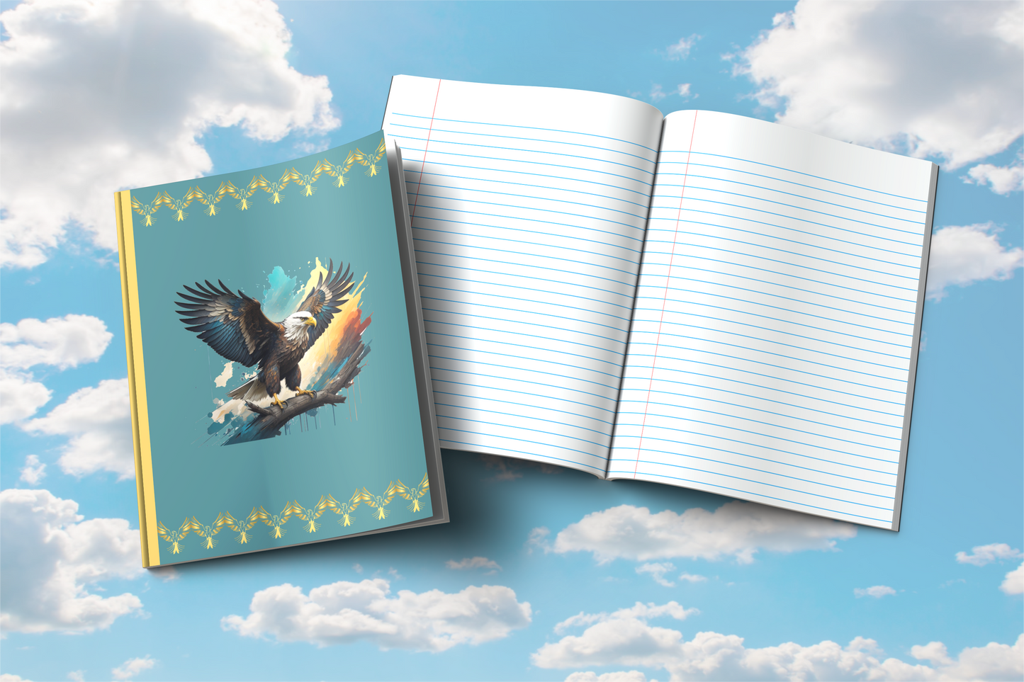 Inspirational Eagle Flight: Eagle-Themed Composition Notebook