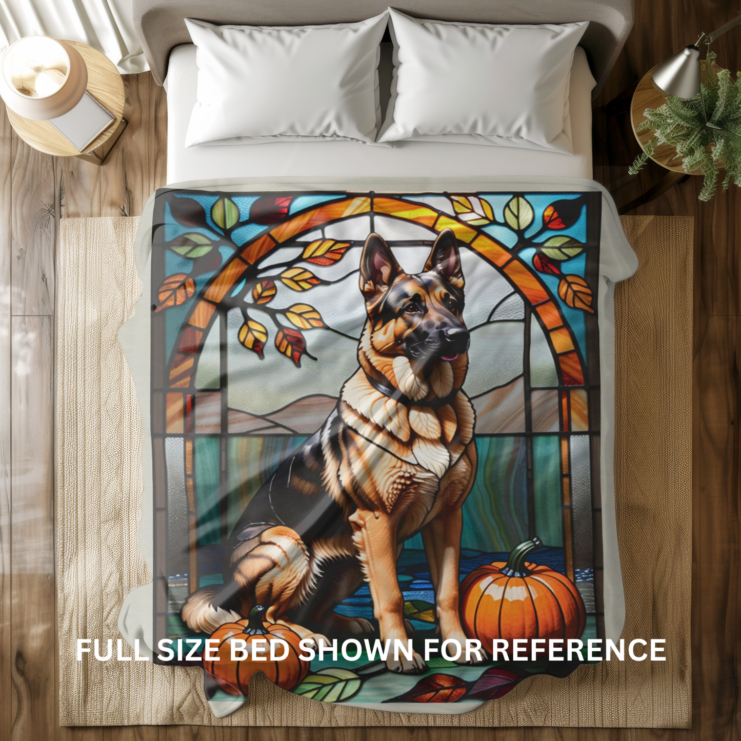 German Shepherd Dog Velveteen Plush Blanket - Pet Lover Gift, German Shepherd Pet Blanket, Dog Lover Gift