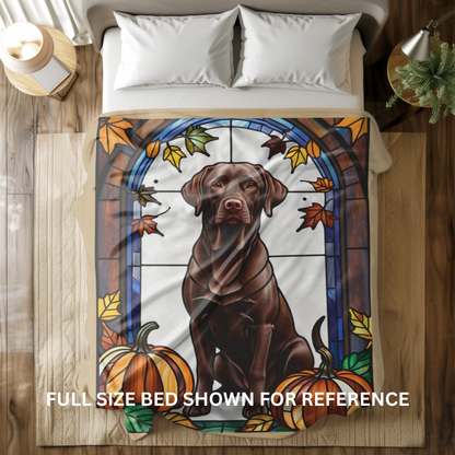 Chocolate Labrador Dog Blanket - Pet Lover Gift, Chocolate Labrador Pet Blanket, Dog Lover Gift