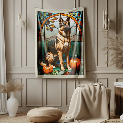 German Shepherd Dog Velveteen Plush Blanket - Pet Lover Gift, German Shepherd Pet Blanket, Dog Lover Gift