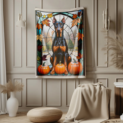 Doberman Dog Velveteen Plush Blanket - Pet Lover Gift, Doberman Pet Blanket, Dog Lover Gift