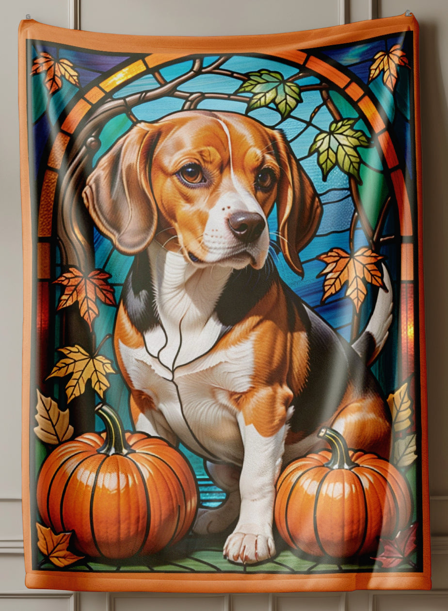 Beagle Dog Velveteen Plush Blanket - Pet Lover Gift, Beagle Pet Blanket, Dog Lover Gift