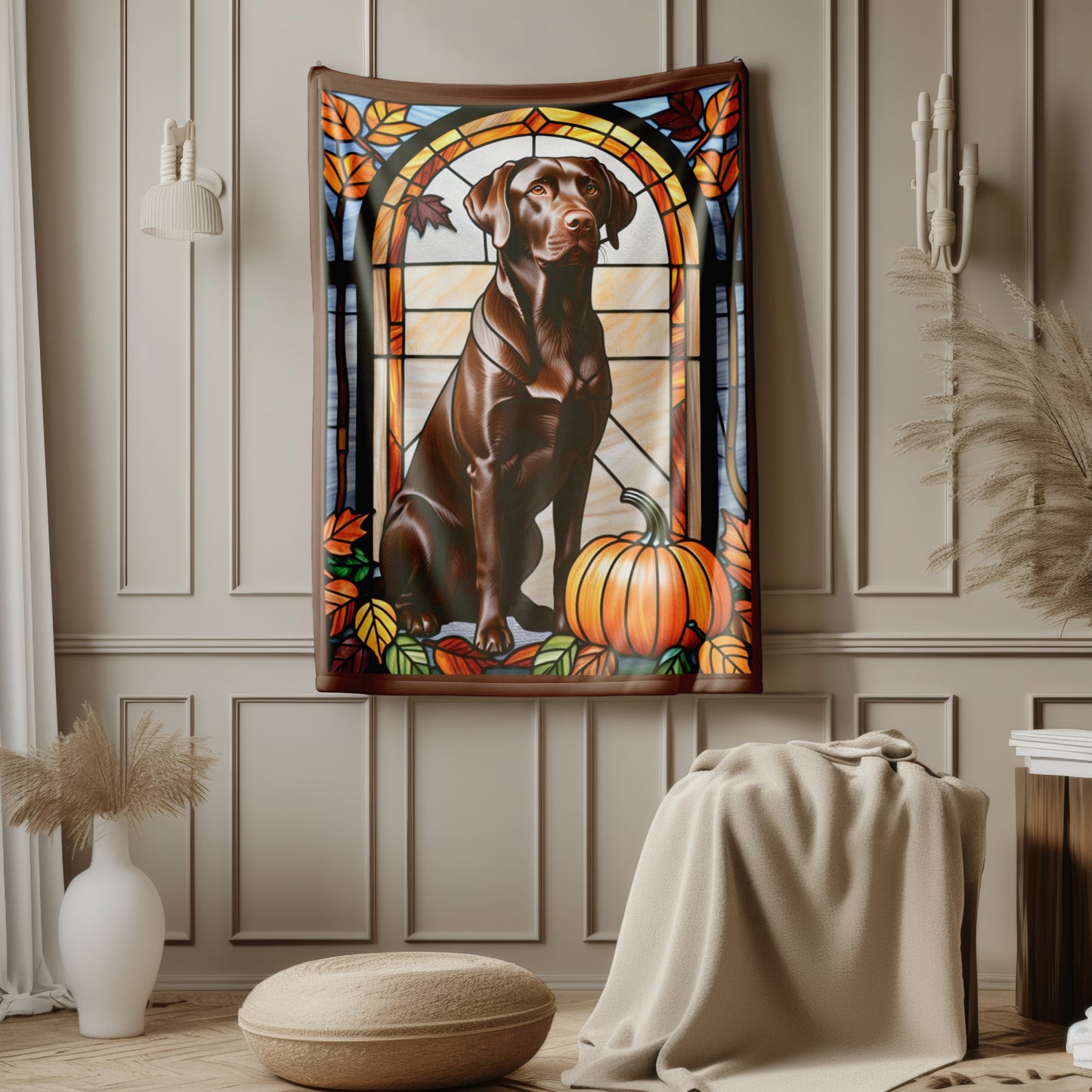 Chocolate Labrador Dog Blanket - Pet Lover Gift, Chocolate Labrador Pet Blanket, Dog Lover Gift