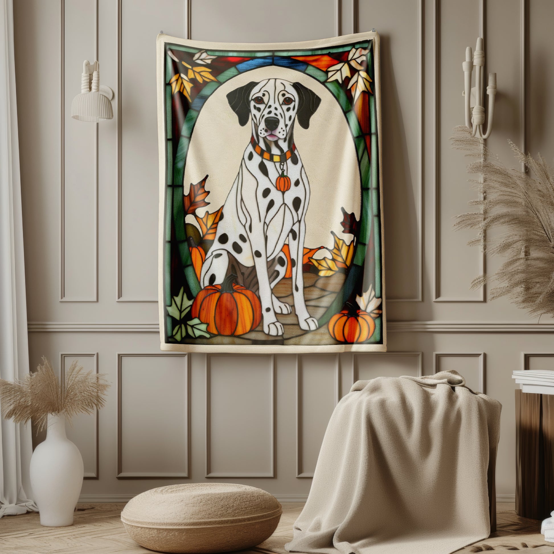 Dalmatian Dog Velveteen Plush Blanket - Pet Lover Gift, Dalmatian Pet Blanket, Dog Lover Gift