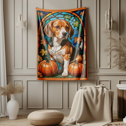 Beagle Dog Velveteen Plush Blanket - Pet Lover Gift, Beagle Pet Blanket, Dog Lover Gift