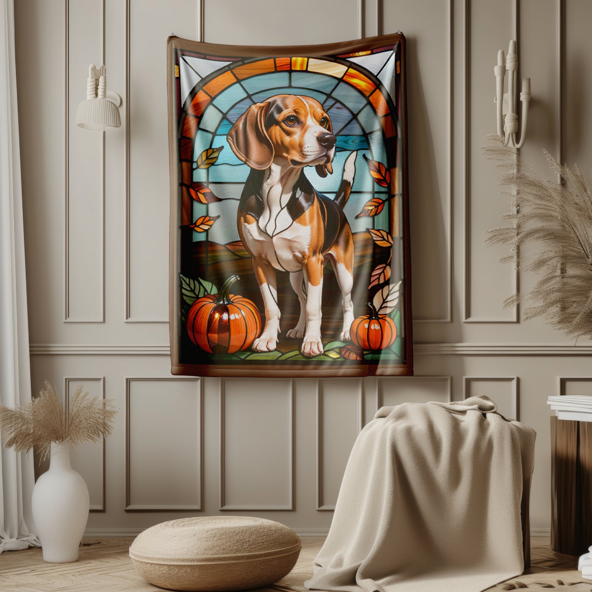 Beagle Dog Velveteen Plush Blanket - Pet Lover Gift, Beagle Pet Blanket, Dog Lover Gift