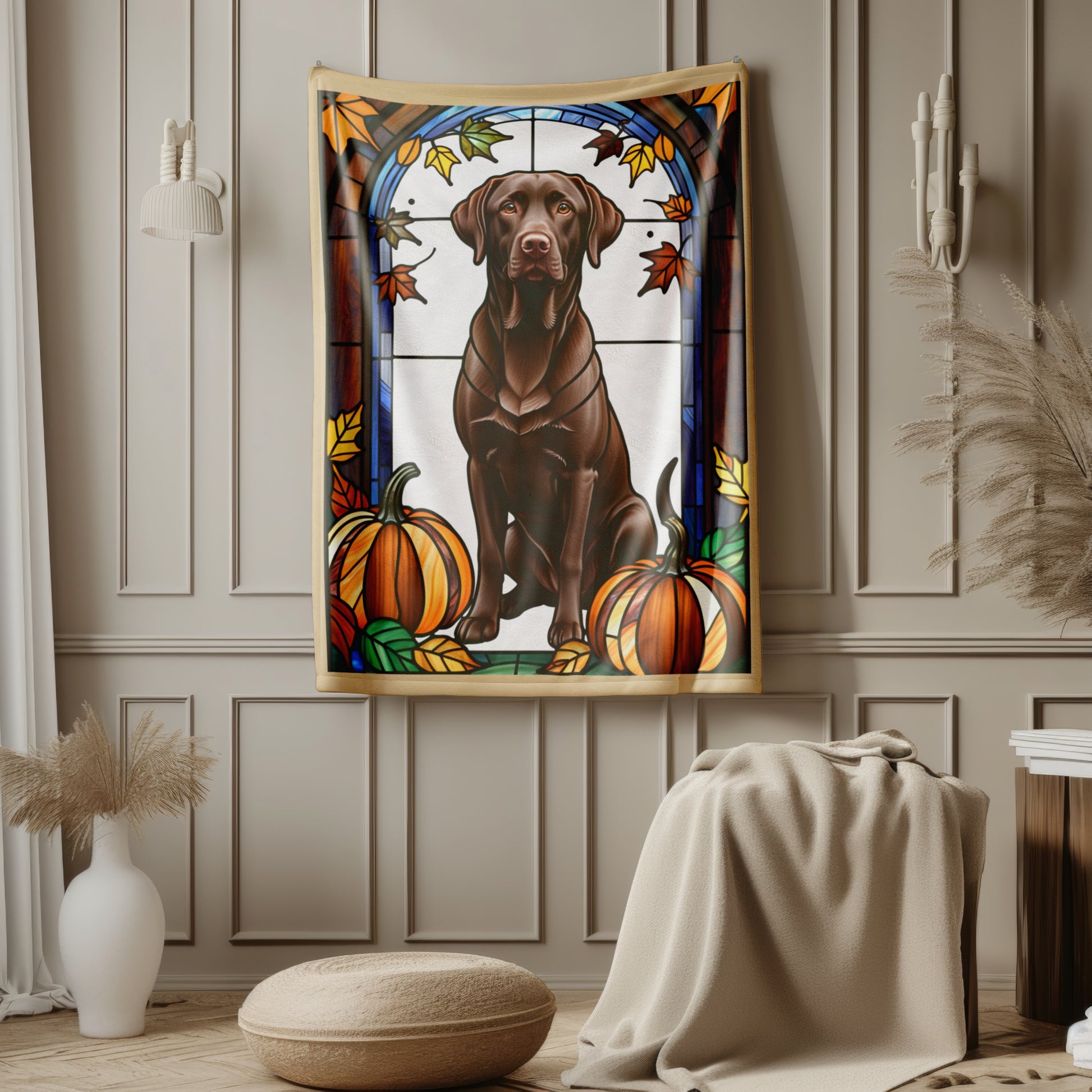 Chocolate Labrador Dog Blanket - Pet Lover Gift, Chocolate Labrador Pet Blanket, Dog Lover Gift