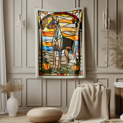 Doberman Dog Velveteen Plush Blanket - Pet Lover Gift, Doberman Pet Blanket, Dog Lover Gift