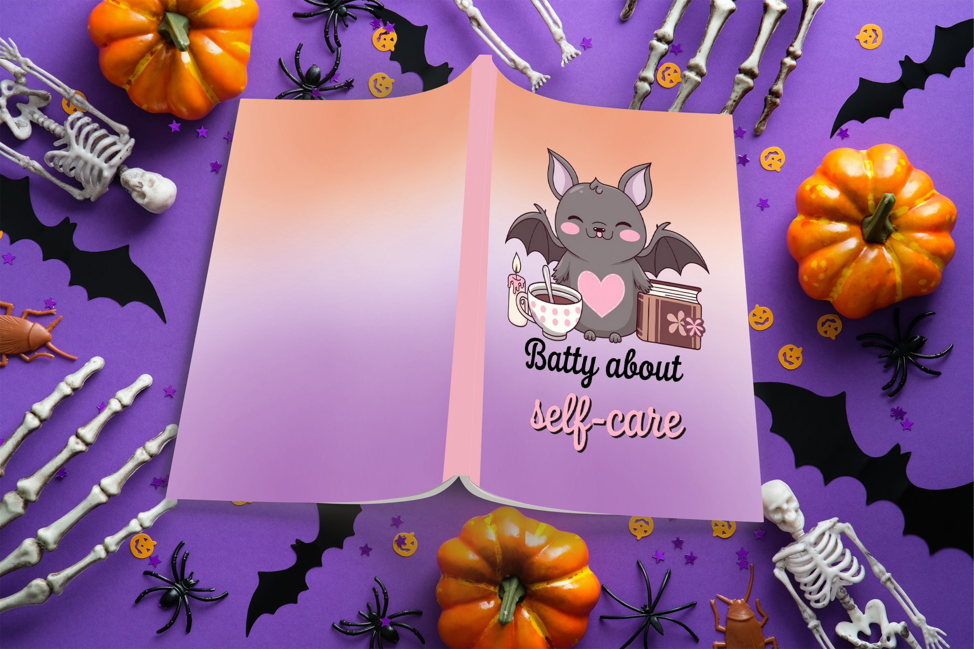 Batty About Self-Care Composition Notebook