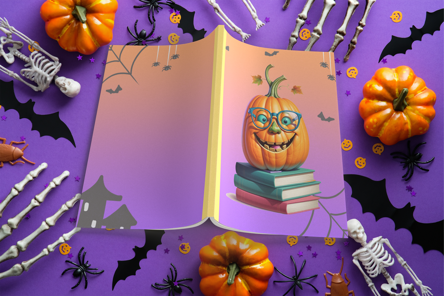 Pumpkin Scholar: Whimsical Fall Composition Notebook