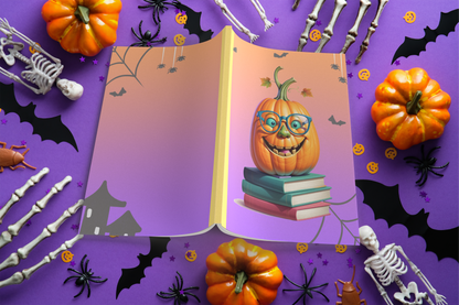 Pumpkin Scholar: Whimsical Fall Composition Notebook