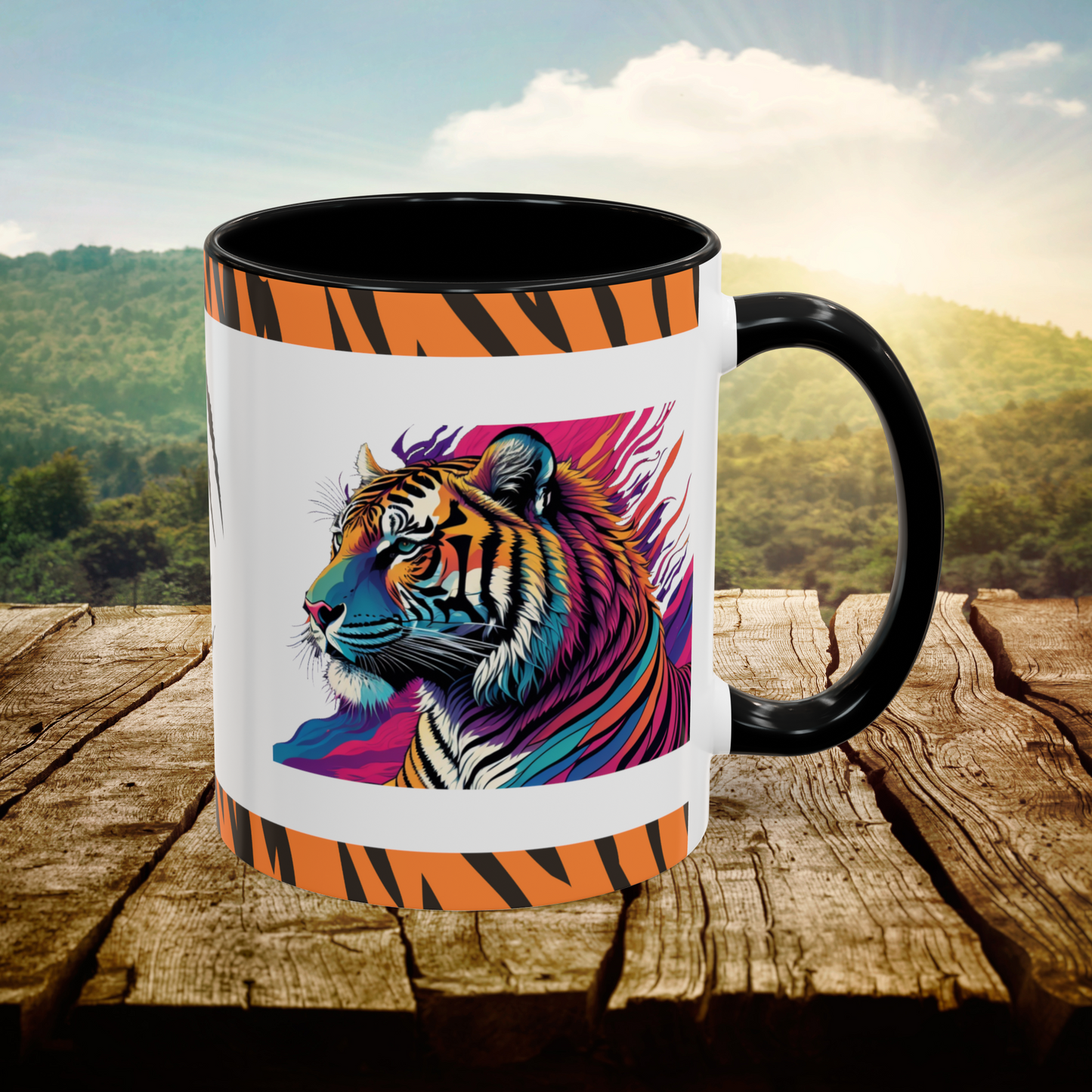 Majestic Mindfulness Tiger Edition: Tiger Accent Coffee Mug (11, 15oz)