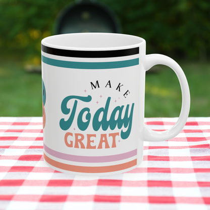 Make Today Great Retro Ceramic Mug, (11oz, 15oz)