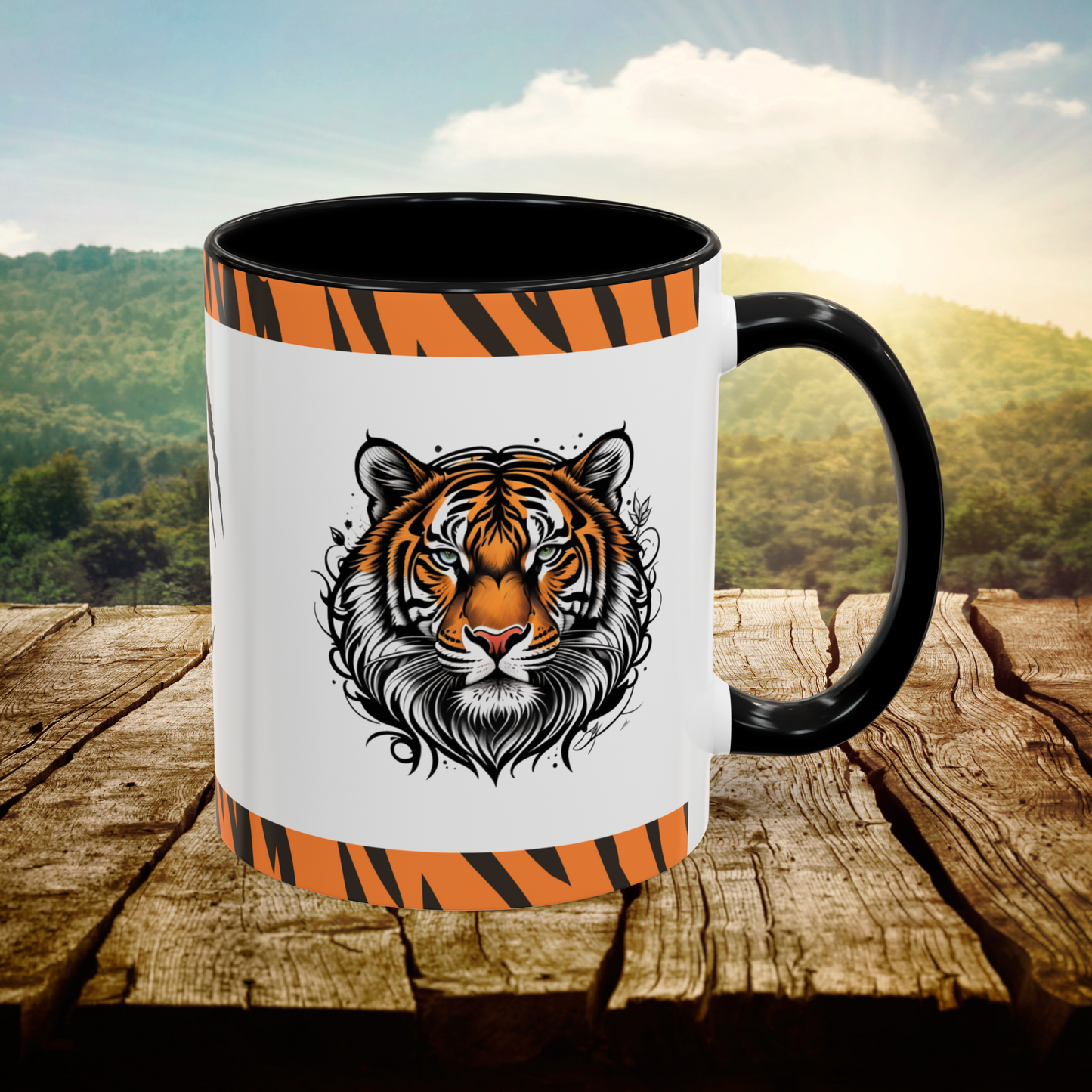 Tiger Spirit: Tiger Accent Coffee Mug (11, 15oz)