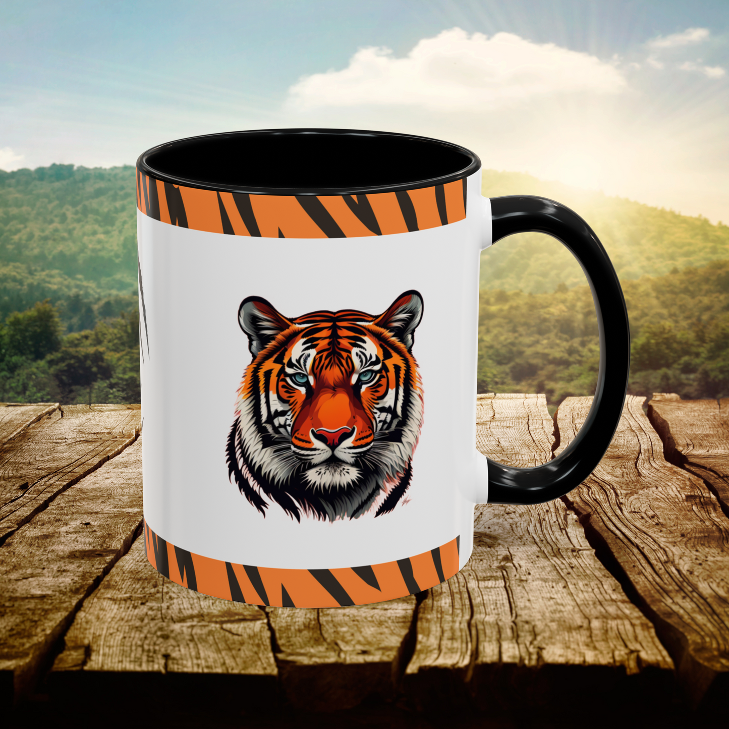 Wild Resilience: Tiger Accent Coffee Mug (11, 15oz)