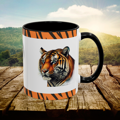 Thrive with the Mental Tiger: Tiger Accent Coffee Mug (11, 15oz)