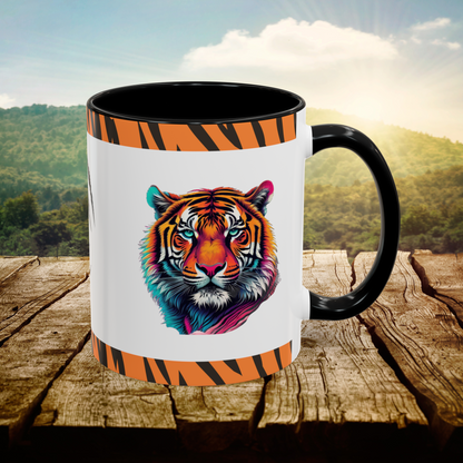 Roar to Renewal: Tiger Accent Coffee Mug (11, 15oz)