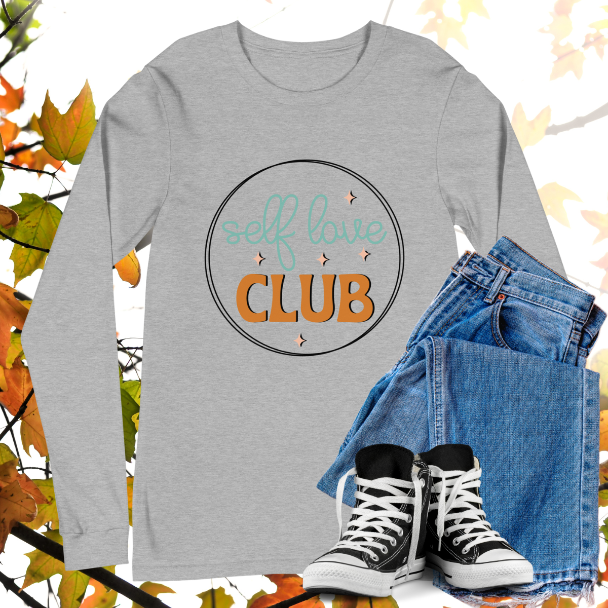 Self Love Club - Retro Long Sleeve Tee, Bella + Canvas