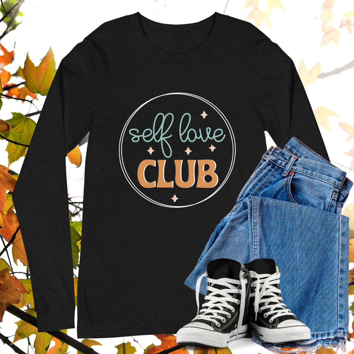 Self Love Club - Retro Long Sleeve Tee, Bella + Canvas