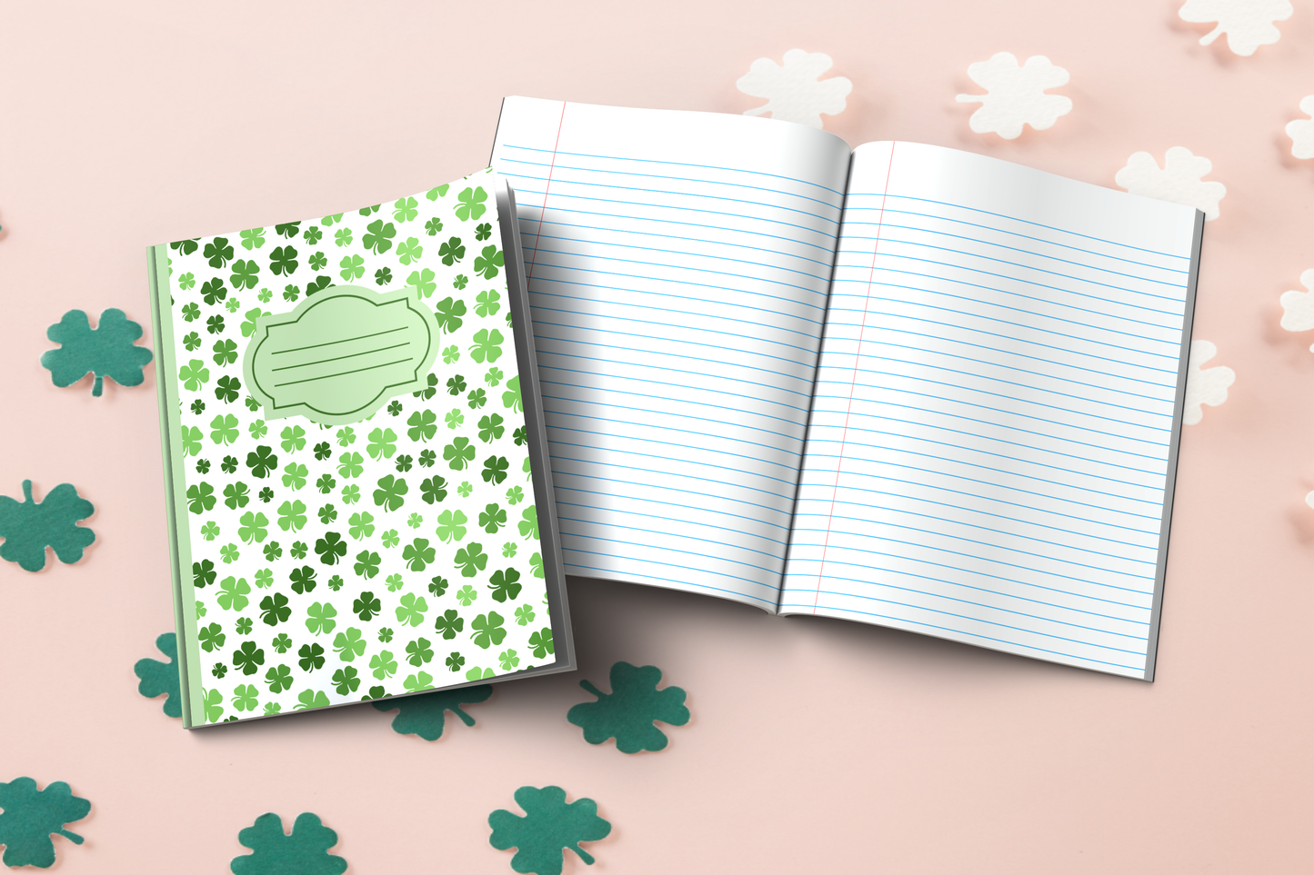 Shamrock-themed Composition Notebook (S18)