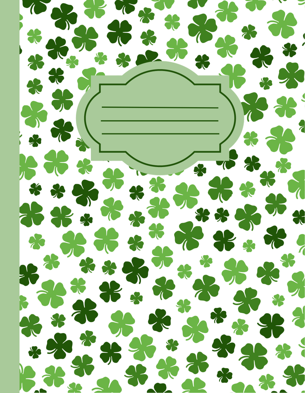 Shamrock-themed Composition Notebook (S18)