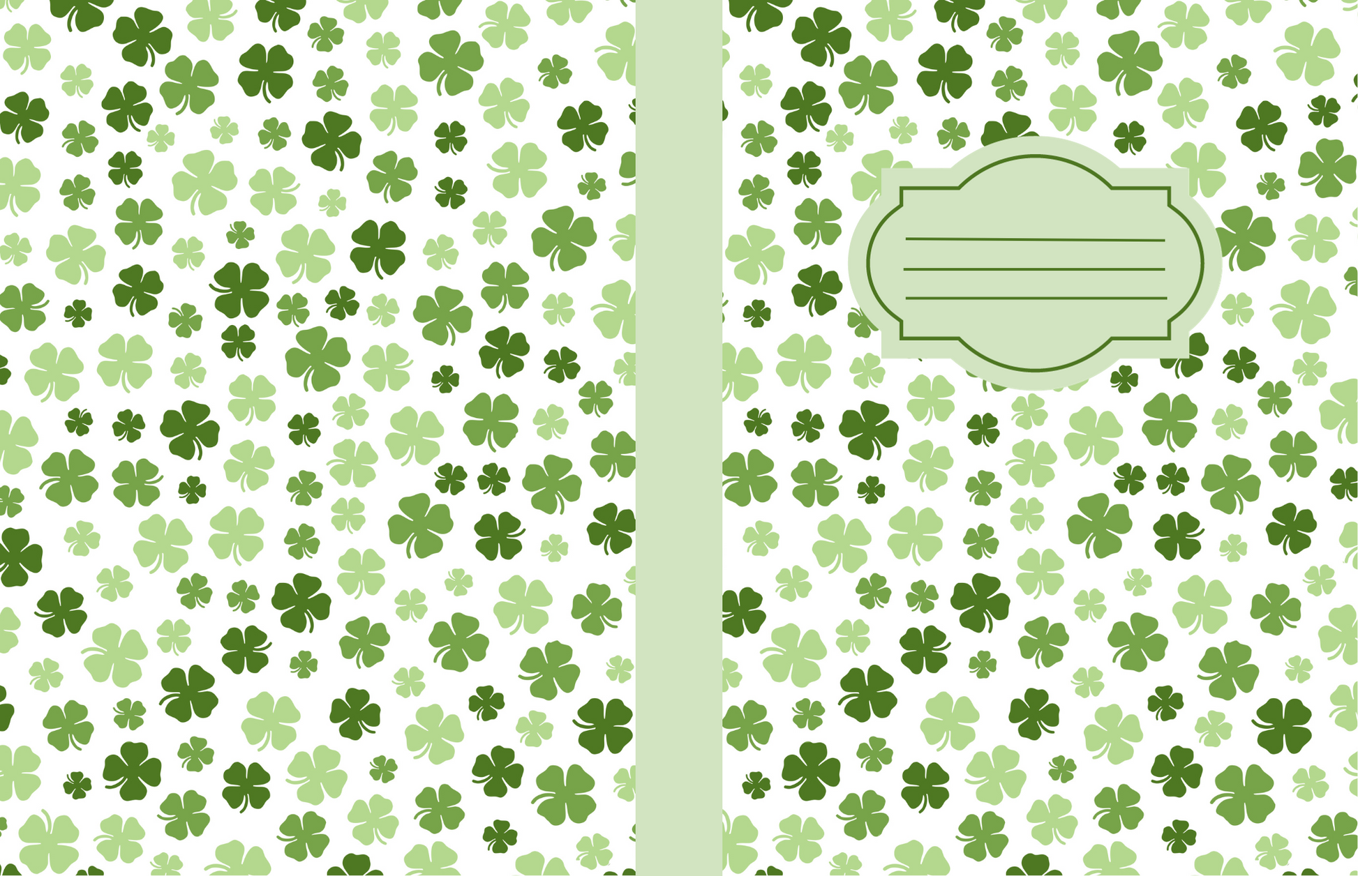 Shamrock-themed Composition Notebook (S19)