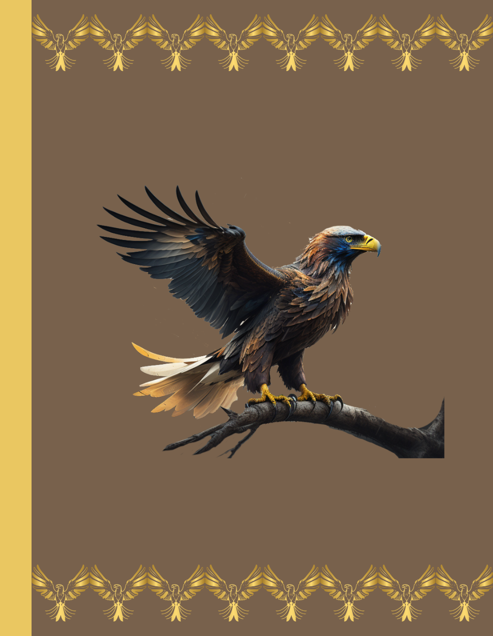 Sky Majesty Triumph: Eagle-Themed Composition Notebook