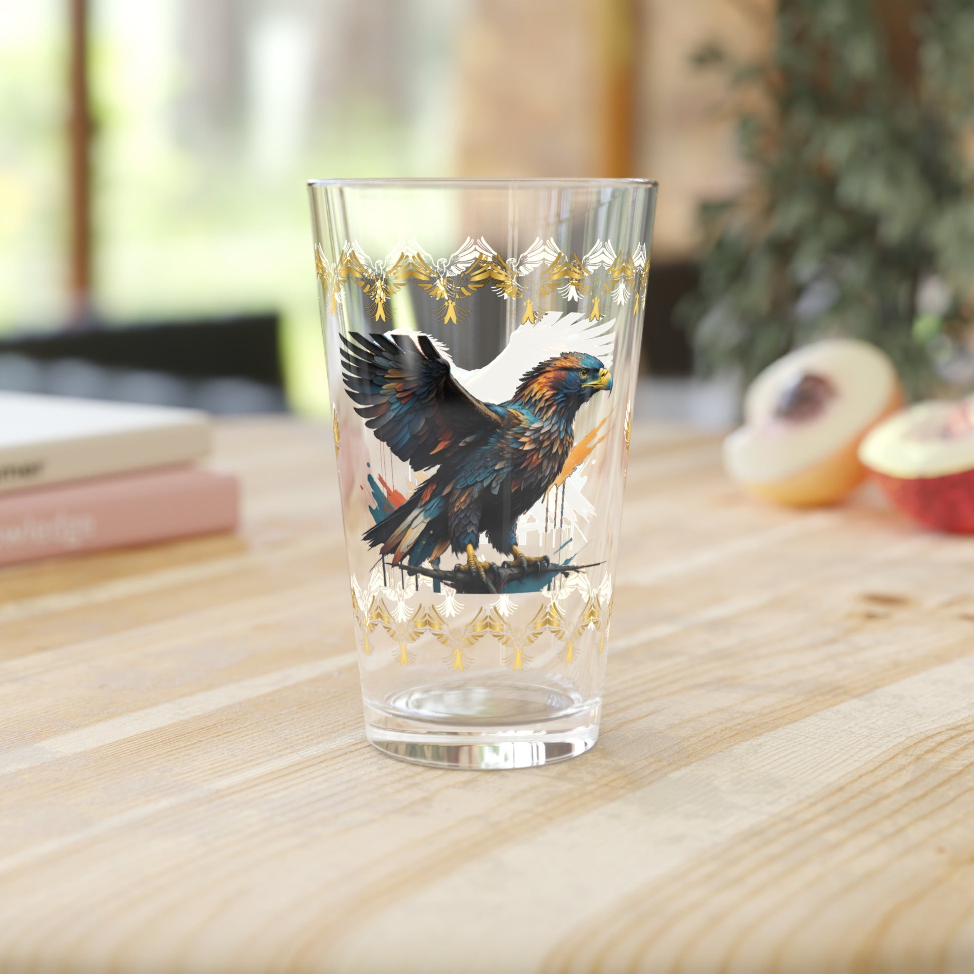 Soaring Eagle Triumph 16oz Eagle Pint Glass - Symbol of Strength, Resilience, and Mental Health Awareness