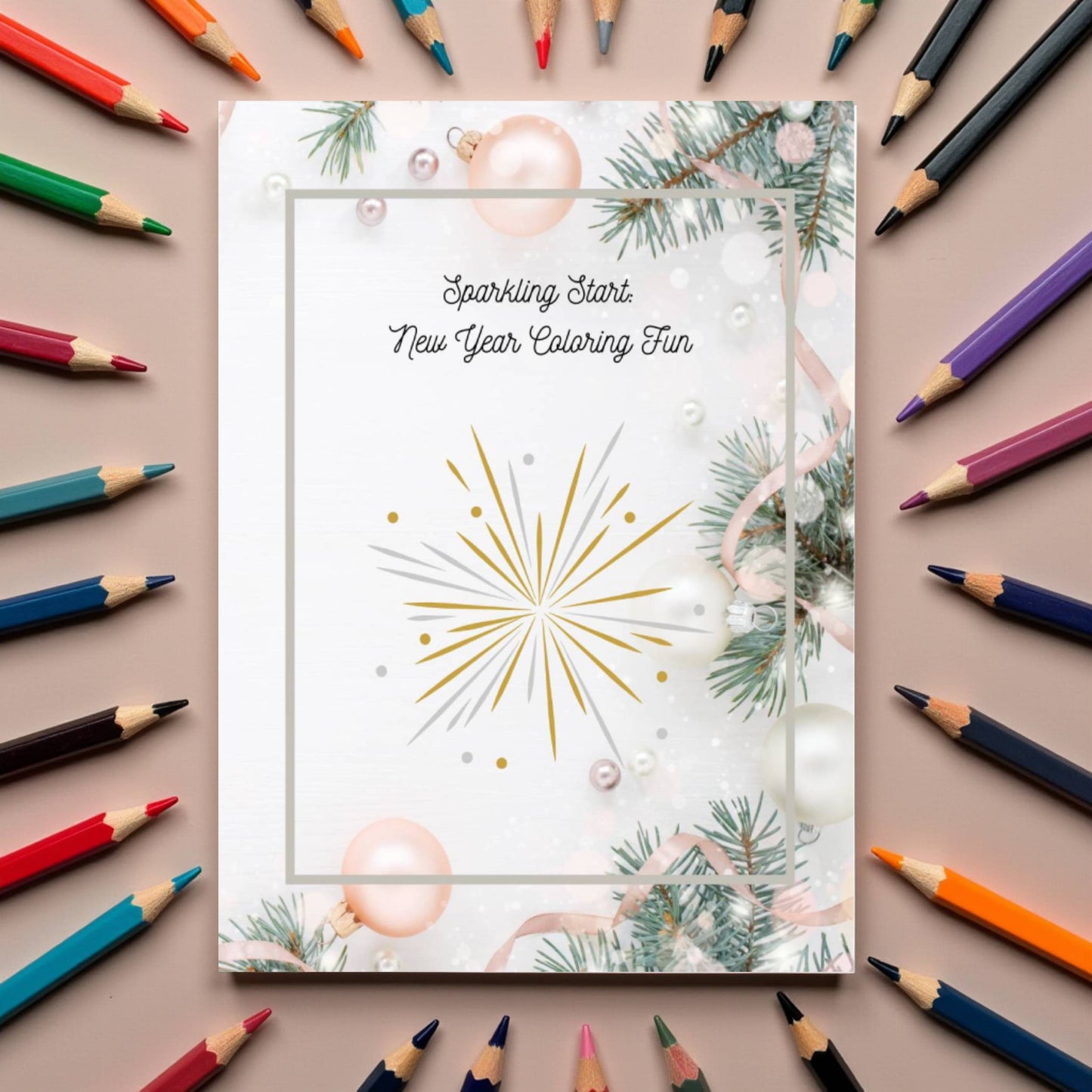 Sparkling Start: New Year Coloring for Mental Wellness