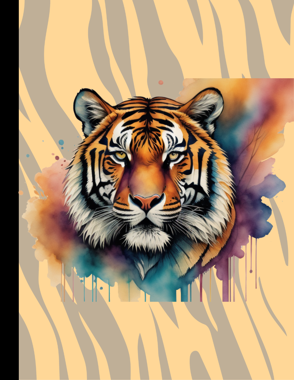 Stalking Serenity Tiger Therapy: Tiger-Themed Composition Notebook